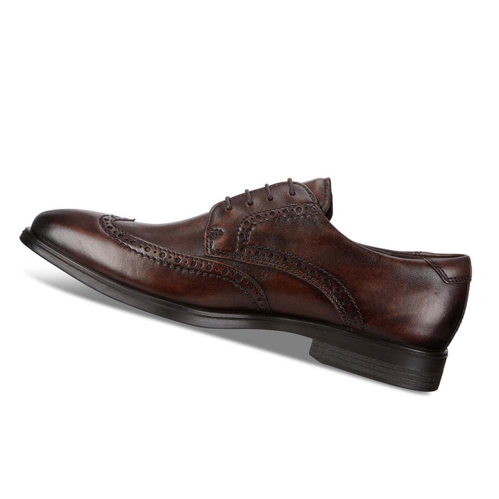 Ecco Melbourne Wingtip Tie Finskor Herr Bruna | SE 523PJJ